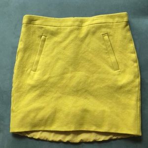 J. Crew Chartreuse Yellow Mini Skirt